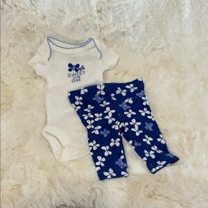 Carter's White and Blue Kids Matching Set NWOT